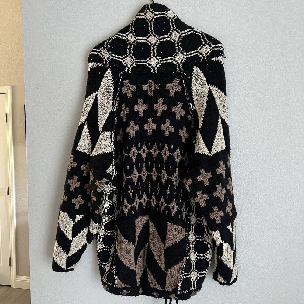 Free People Bright & Optimistic Cardigan in the onyx caribou Size S - Picture 2 of 6